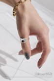 画像1: SILVER925 アンイーブンウェーブプレートリング /シルバー (1)