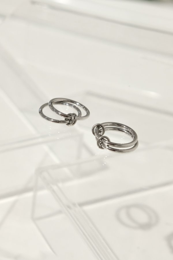 画像3: ステンレス 2mm幅 Wコネクトリング /シルバー (3)