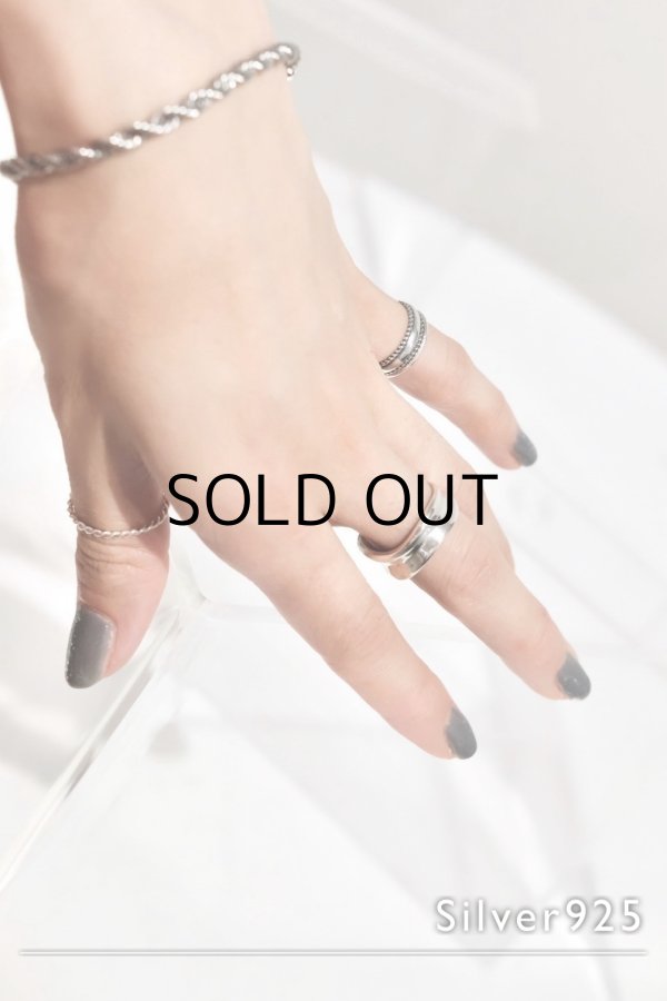 画像2: SILVER925 アンイーブンウェーブプレートリング /シルバー (2)