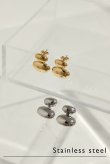画像1: ステンレス ダブルビーンズスタッドピアス  (1)