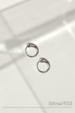 画像2: SILVER925 ドロップフープピアス /シルバー (2)