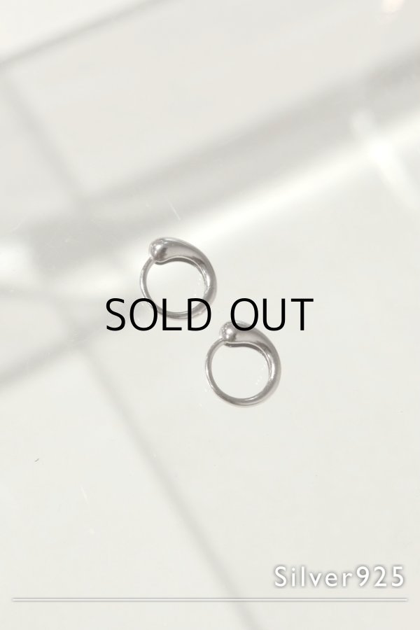 画像2: SILVER925 ドロップフープピアス /シルバー (2)