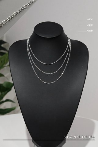SILVER925 2.7mm幅 カットロープチェーンネックレス 45cm