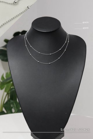 SILVER925 2.7mm幅 カットロープチェーンネックレス 45cm