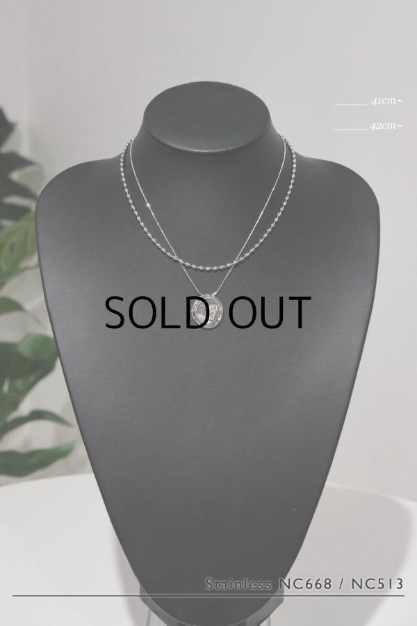 画像2: ステンレス アンイーブンプレートトップネックレス (2)