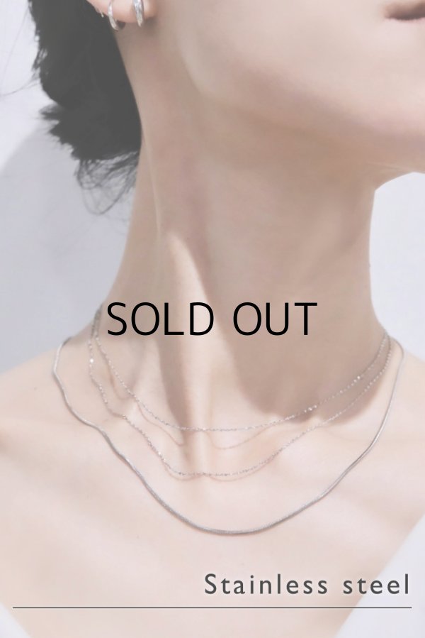 画像2: ステンレス スクリューチェーンネックレス (2)