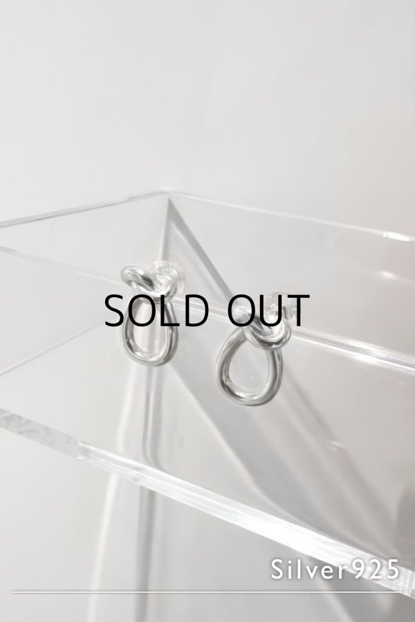 画像2: SILVER925 ノットスタッドピアス /シルバー (2)