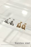 画像1: ステンレス トリプルウェーブラインC型ピアス (1)
