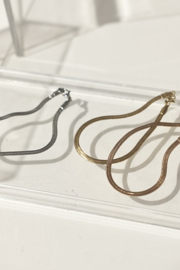 画像4: ステンレス ヘリンボーンチェーンブレスレット (4)