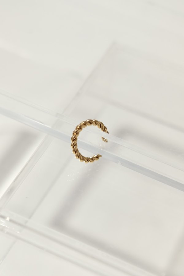 画像4: ステンレス ツイストイヤーカフ/ゴールド (4)