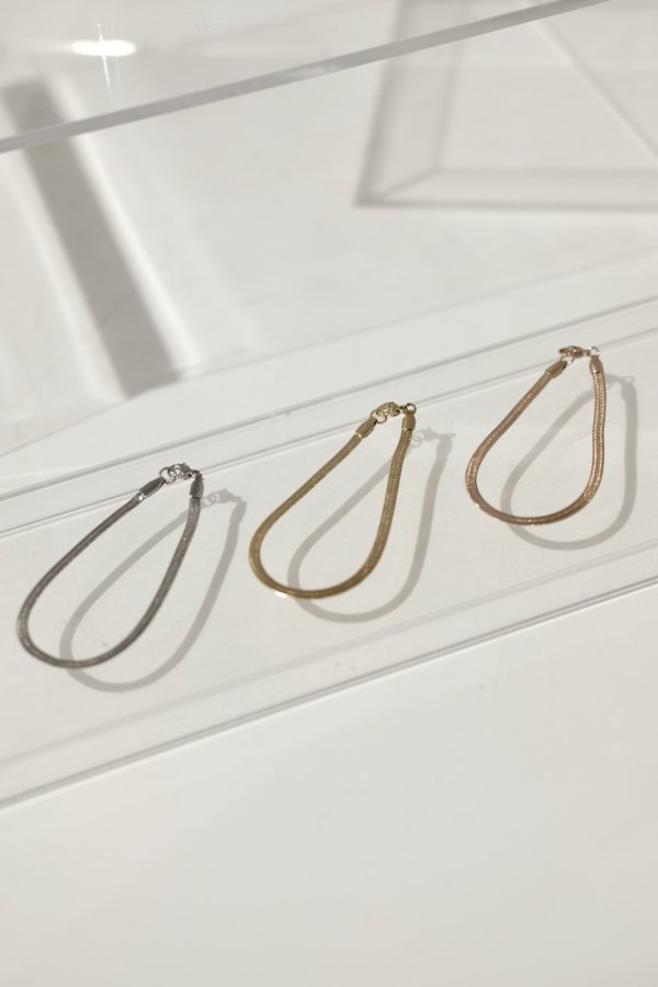 画像6: ステンレス ヘリンボーンチェーンブレスレット (6)