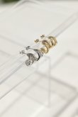 画像2: ステンレス トリプルウェーブラインC型ピアス (2)
