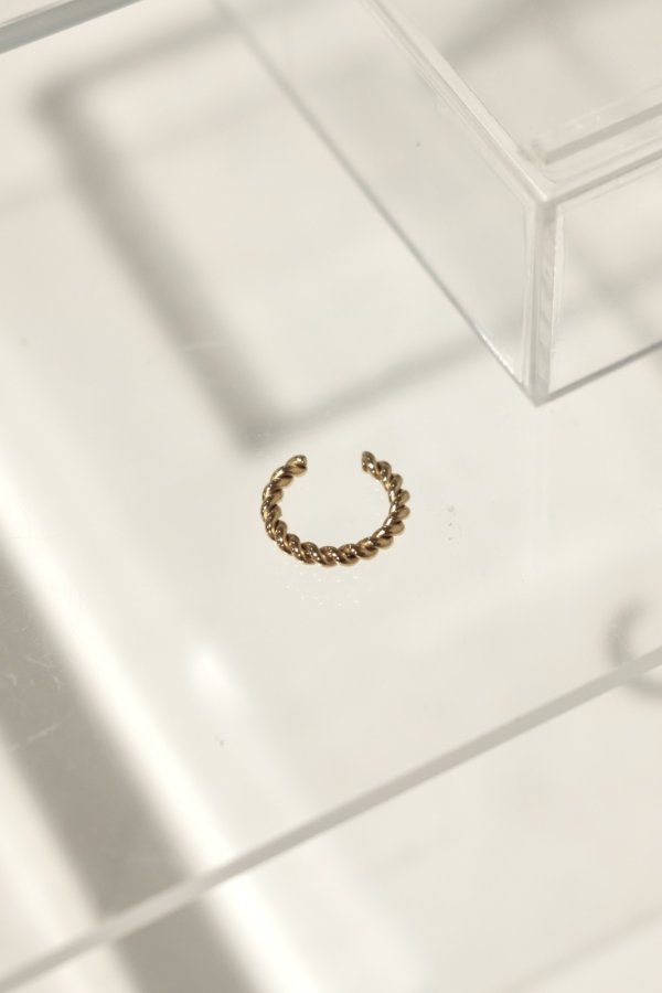 画像3: ステンレス ツイストイヤーカフ/ゴールド (3)