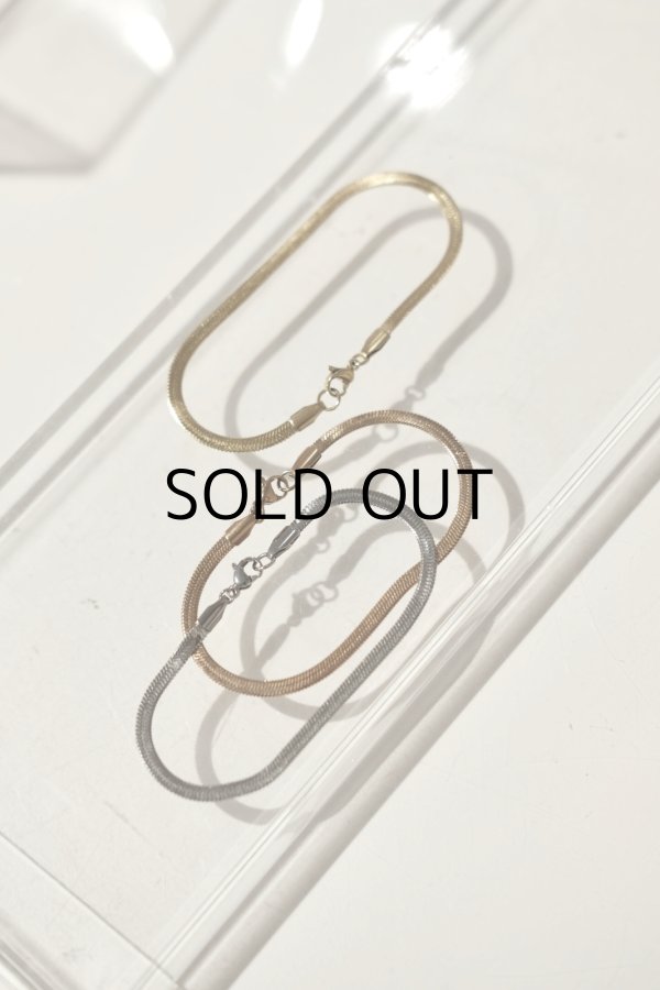 画像3: ステンレス ヘリンボーンチェーンブレスレット (3)