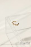 画像1: SIlVER925 ノッチラインヘキサゴンジルコニアイヤーカフ/ゴールド (1)