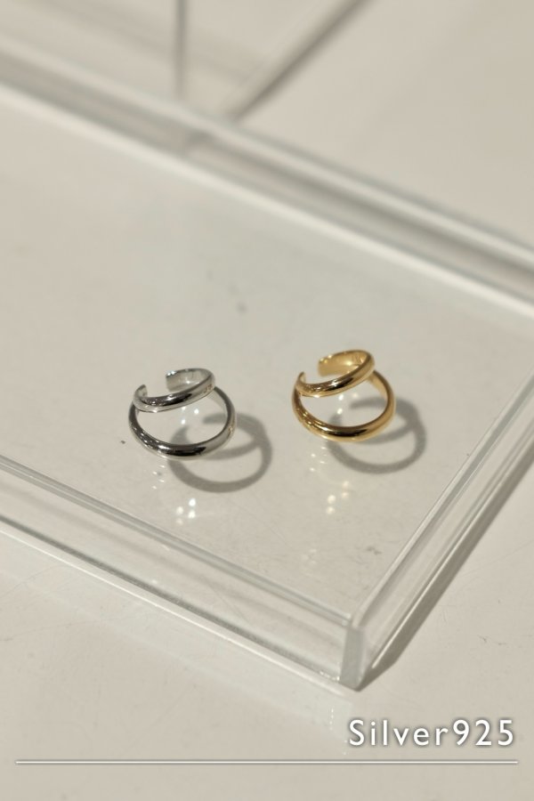 画像1: SILVER925 レイヤーダブルラインイヤーカフ (1)