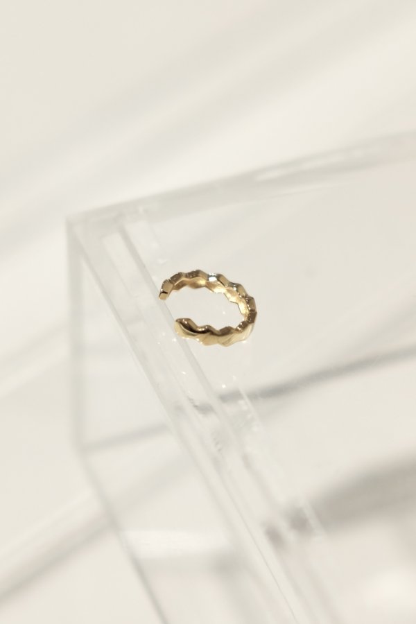 画像4: SIlVER925 ノッチラインスムースイヤーカフ/ゴールド (4)