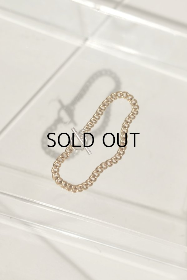 画像4: SIlVER925 5mm幅キヘイTバーブレスレット /ゴールド×シルバー (4)