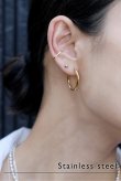 画像1: ステンレス 2.5mm幅 フープピアス 25mm径 (1)