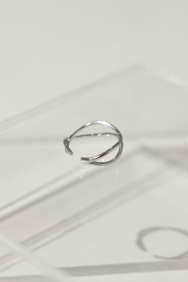 画像9: SILVER925 イレギュラーウェーブダブルラインリング (9)