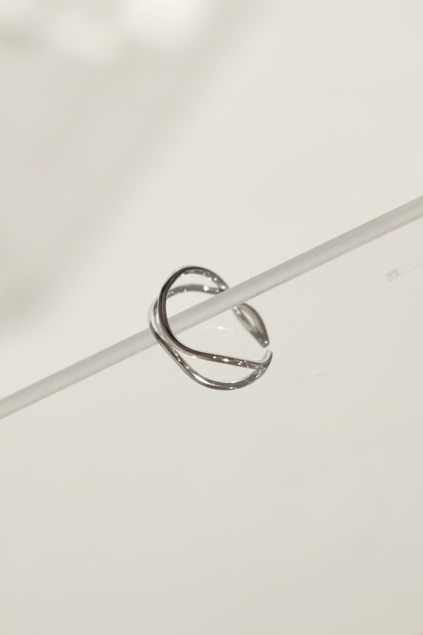 画像6: SILVER925 イレギュラーウェーブダブルラインリング (6)