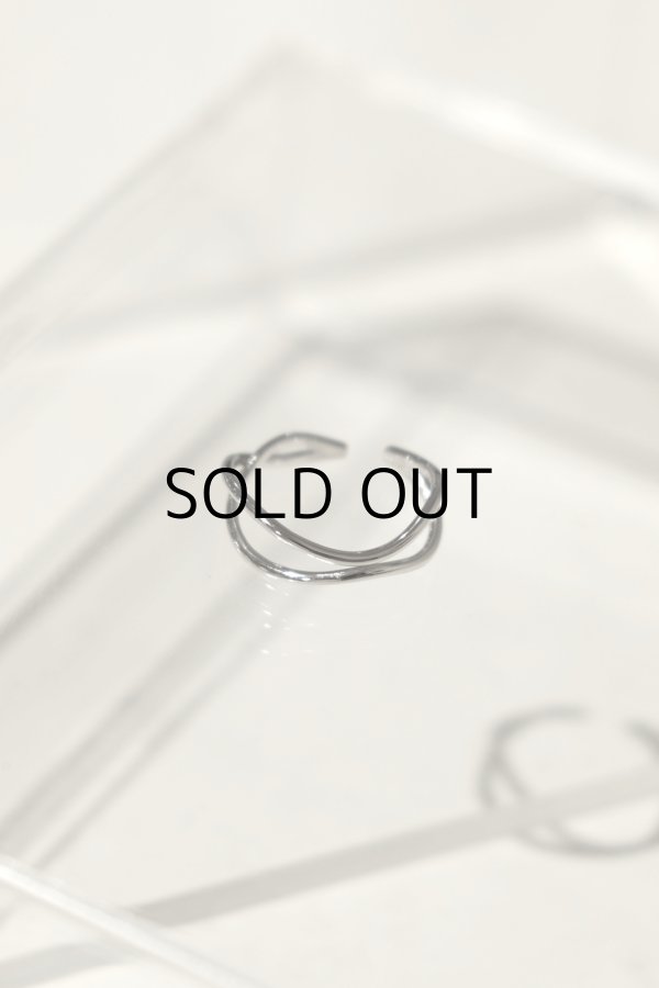 画像7: SILVER925 イレギュラーウェーブダブルラインリング (7)