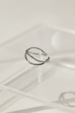 画像8: SILVER925 イレギュラーウェーブダブルラインリング (8)