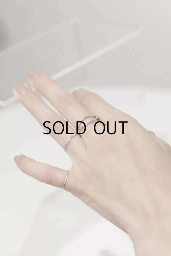 画像3: SILVER925 イレギュラーウェーブダブルラインリング (3)