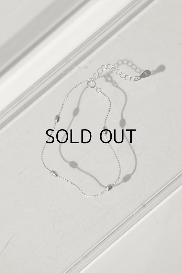 画像2: SILVER925 ライスボールステーションチェーンブレスレット/シルバー (2)