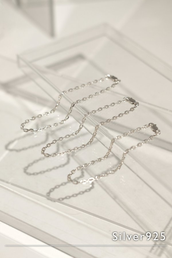 画像2: SILVER925 カットアズキチェーンブレスレット (2)