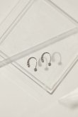 画像2: ▶︎ SILVER925メッキ ウォータードロップバーベルピアス / シルバー [P3363-S] (2)