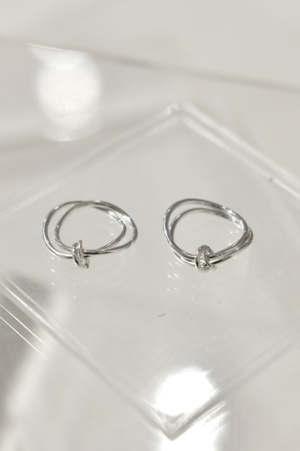 画像5: SILVER925 1.6mm幅 カーブサークルWコネクトリング /シルバー  (5)