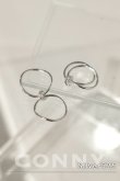 画像1: SILVER925 1.6mm幅 カーブサークルWコネクトリング /シルバー  (1)