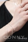 画像1: SILVER925 カットアズキチェーンブレスレット (1)