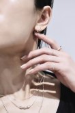 画像2: ▶︎ SILVER925 7ジルコニアプレートスパイラルラインピアス  (2)
