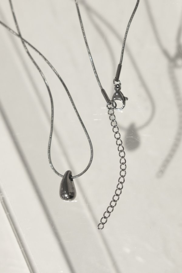 画像6: ステンレス プランプドロップトップ 0.8mmスネークチェーンネックレス (6)