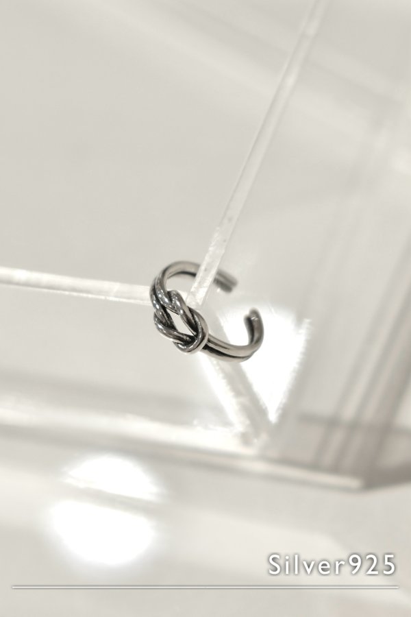 画像1: SILVER925 レイヤーノットリング /シルバー  (1)