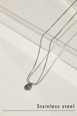 画像1: ステンレス プランプドロップトップ 0.8mmスネークチェーンネックレス/シルバー (1)