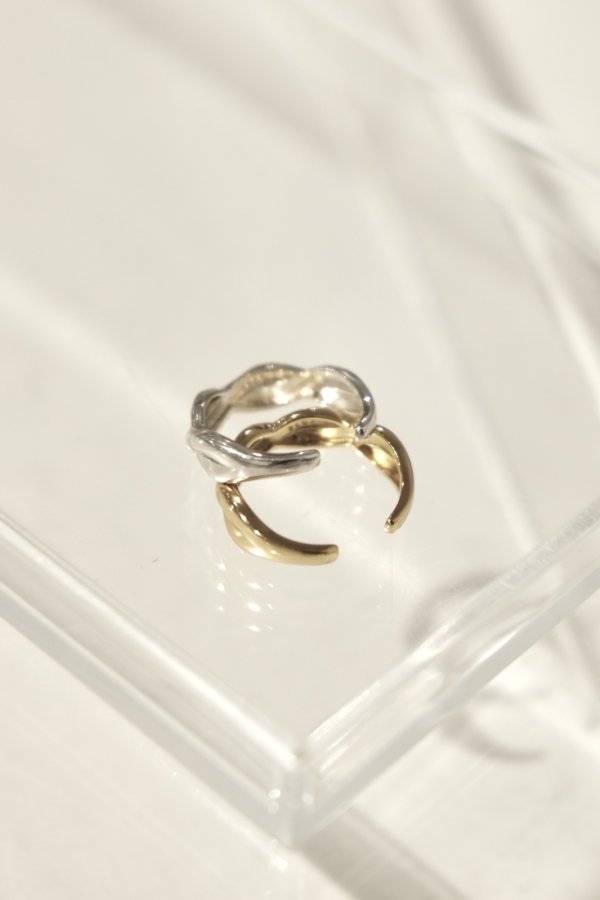 画像7: SILVER925 5mm幅 ダブルラインクロスリング/シルバー  (7)