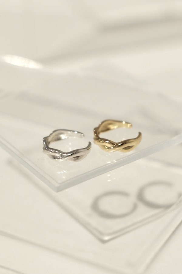 画像6: SILVER925 5mm幅 ダブルラインクロスリング/シルバー  (6)