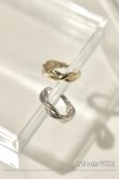 画像2: SILVER925 5mm幅 ダブルラインクロスリング/シルバー  (2)