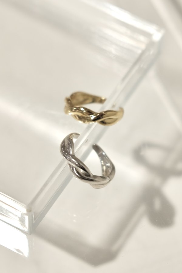 画像3: SILVER925 5mm幅 ダブルラインクロスリング/シルバー  (3)