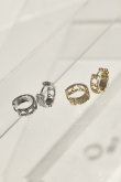 画像3: ▶︎ 5mm幅 クロス＆クリッターダブルフェイスフープピアス 15mm径 (3)