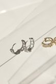 画像5: ▶︎ 5mm幅 クロス＆クリッターダブルフェイスフープピアス 15mm径 (5)