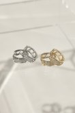 画像4: ▶︎ 5mm幅 クロス＆クリッターダブルフェイスフープピアス 15mm径 (4)