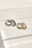 画像2: ▶︎ 5mm幅 クロス＆クリッターダブルフェイスフープピアス 15mm径 (2)