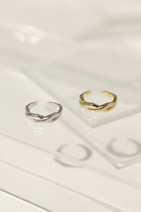 画像4: SILVER925 5mm幅 ダブルラインクロスリング/シルバー  (4)