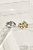 画像1: ▶︎ 5mm幅 クロス＆クリッターダブルフェイスフープピアス 15mm径 (1)