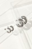 画像1: ステンレス 5mm幅 チャンキーフープC型フープピアス/シルバー (1)