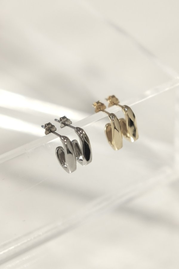 画像2: SILVER925 Jラインアンギュラーピアス  (2)